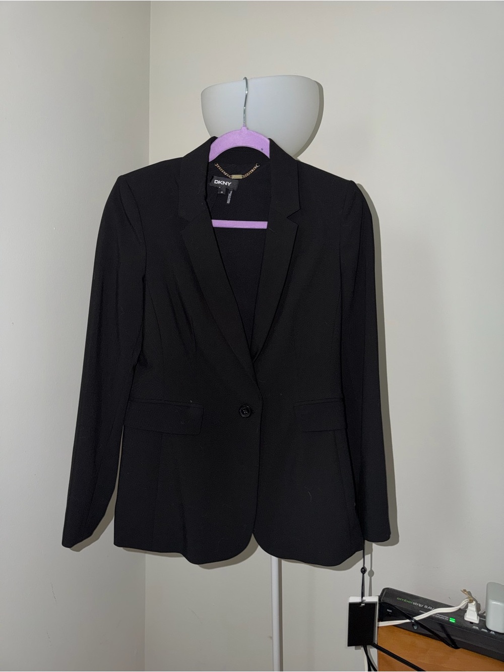 Brand New DKNY Black Single-Button Women's Blazer